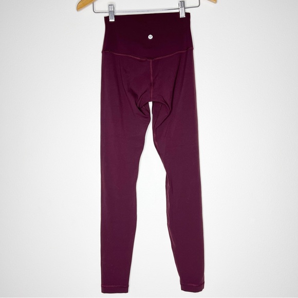 LULULEMON Align Pant 28" High Rise Cassis Red Purple NULU Full Length Tights 4 - Picture 3 of 4